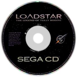 Artwork on the Disc for Loadstar: The Legend of Tully Bodine on the Sega CD.