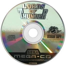 Artwork on the Disc for Lords of Thunder on the Sega CD.