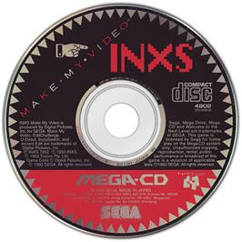Artwork on the Disc for Make My Video: INXS on the Sega CD.