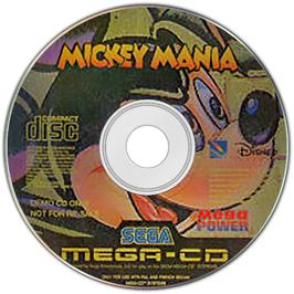 Artwork on the Disc for Mickey Mania on the Sega CD.