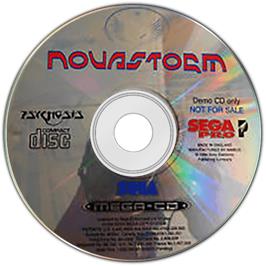 Artwork on the Disc for Novastorm on the Sega CD.