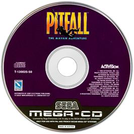 Artwork on the Disc for Pitfall: The Mayan Adventure on the Sega CD.
