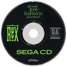 Artwork on the Disc for Radical Rex on the Sega CD.