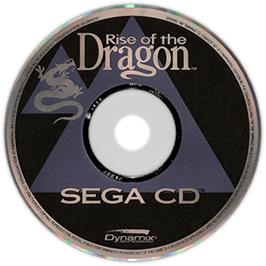 Artwork on the Disc for Rise of the Dragon on the Sega CD.