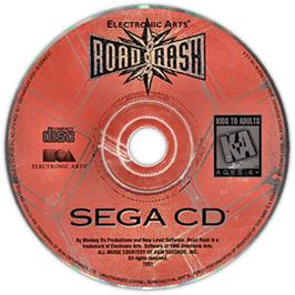 Artwork on the Disc for Road Rash on the Sega CD.