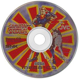 Artwork on the Disc for Samurai Shodown / Samurai Spirits on the Sega CD.