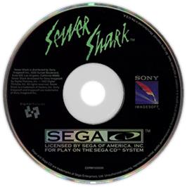 Artwork on the Disc for Sewer Shark on the Sega CD.