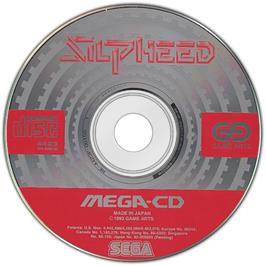 Artwork on the Disc for Silpheed on the Sega CD.