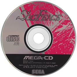 Artwork on the Disc for Sol-Feace on the Sega CD.