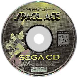 Artwork on the Disc for Space Ace on the Sega CD.