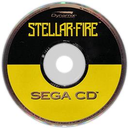 Artwork on the Disc for Stellar-Fire on the Sega CD.