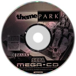 Artwork on the Disc for Theme Park on the Sega CD.