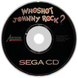 Artwork on the Disc for Who Shot Johnny Rock? v1.6 on the Sega CD.