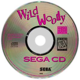 Artwork on the Disc for Wild Woody on the Sega CD.