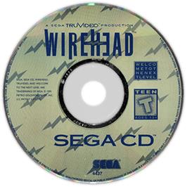 Artwork on the Disc for Wirehead on the Sega CD.
