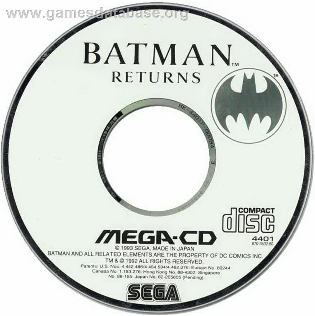Batman Returns - Sega CD - Artwork - Disc