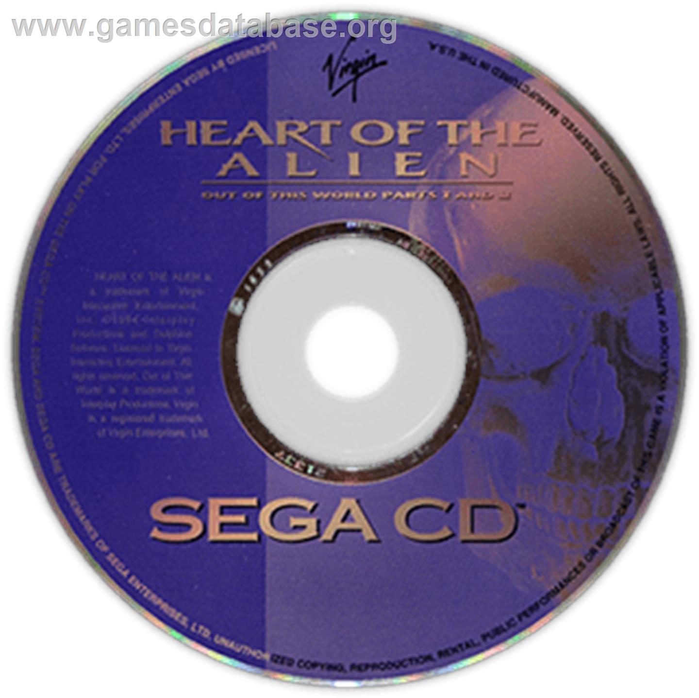 Heart of the Alien: Out of this World parts I and 2 - Sega CD - Artwork - Disc