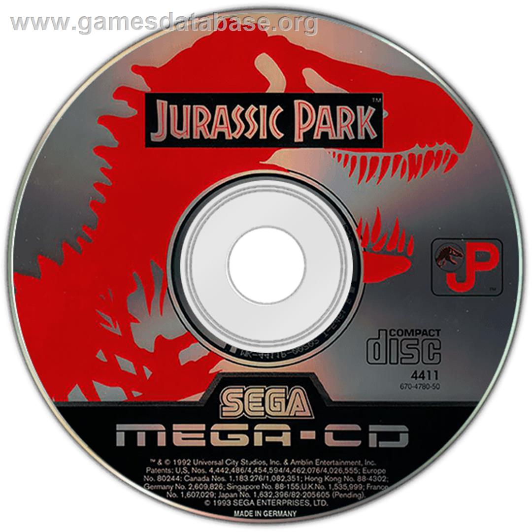 Jurassic Park - Sega CD - Artwork - Disc