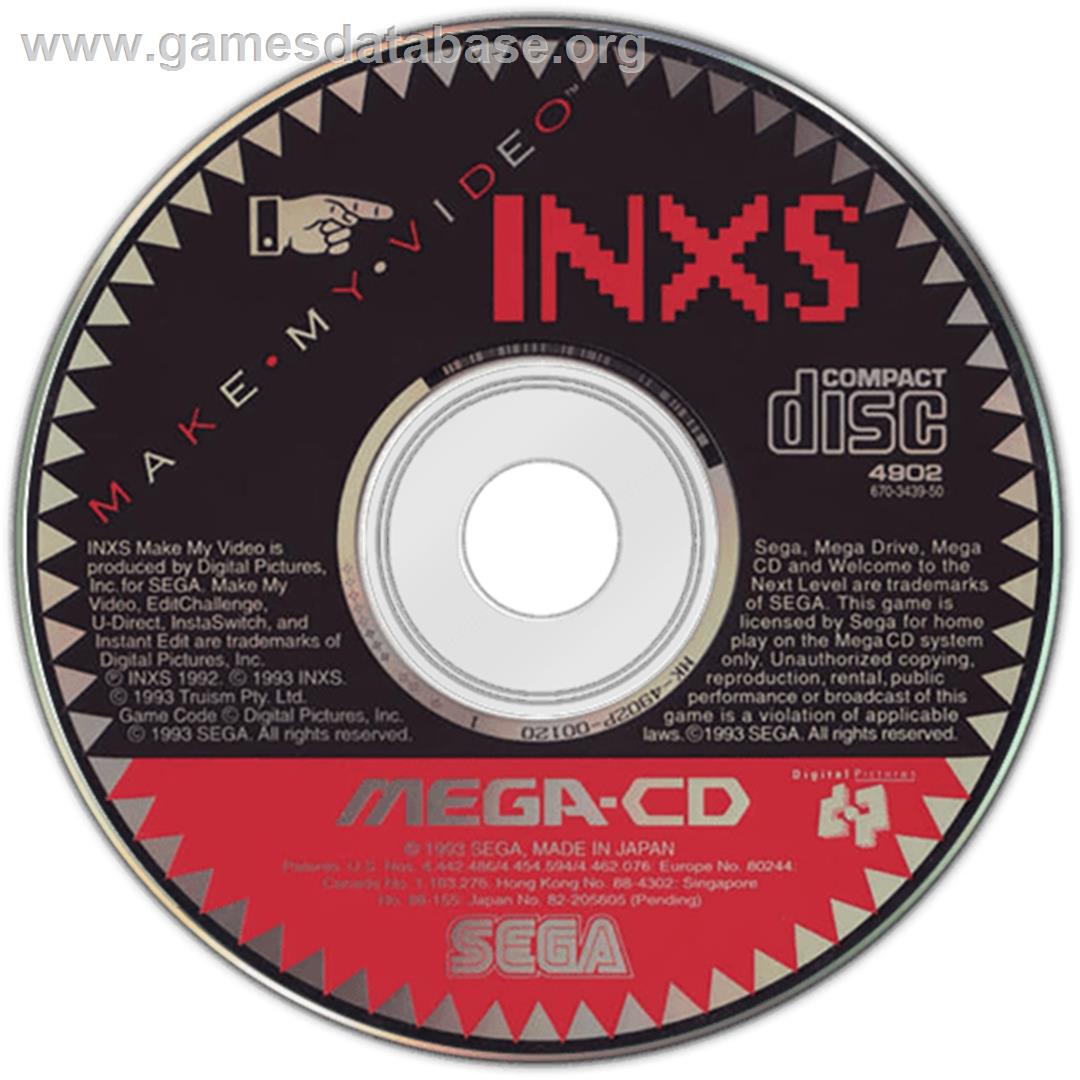 Make My Video: INXS - Sega CD - Artwork - Disc