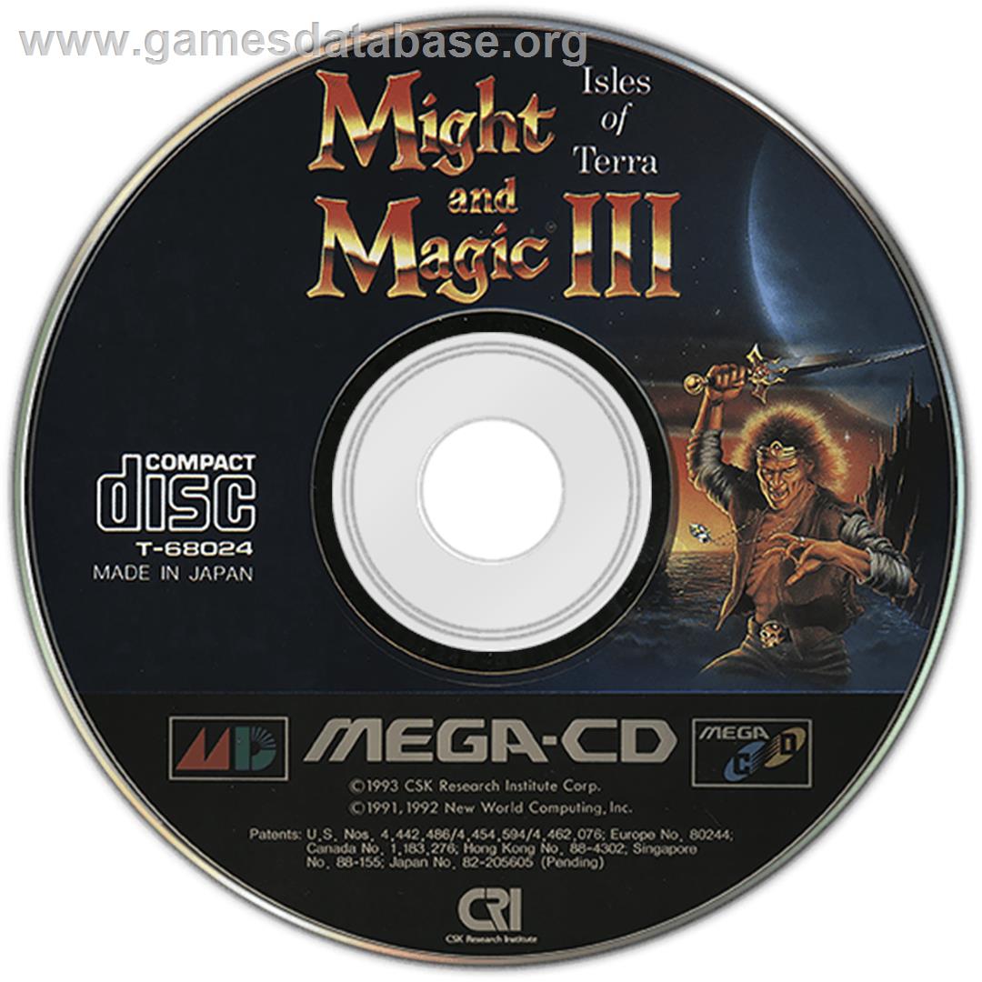 Might and Magic III: Isles of Terra - Sega CD - Artwork - Disc