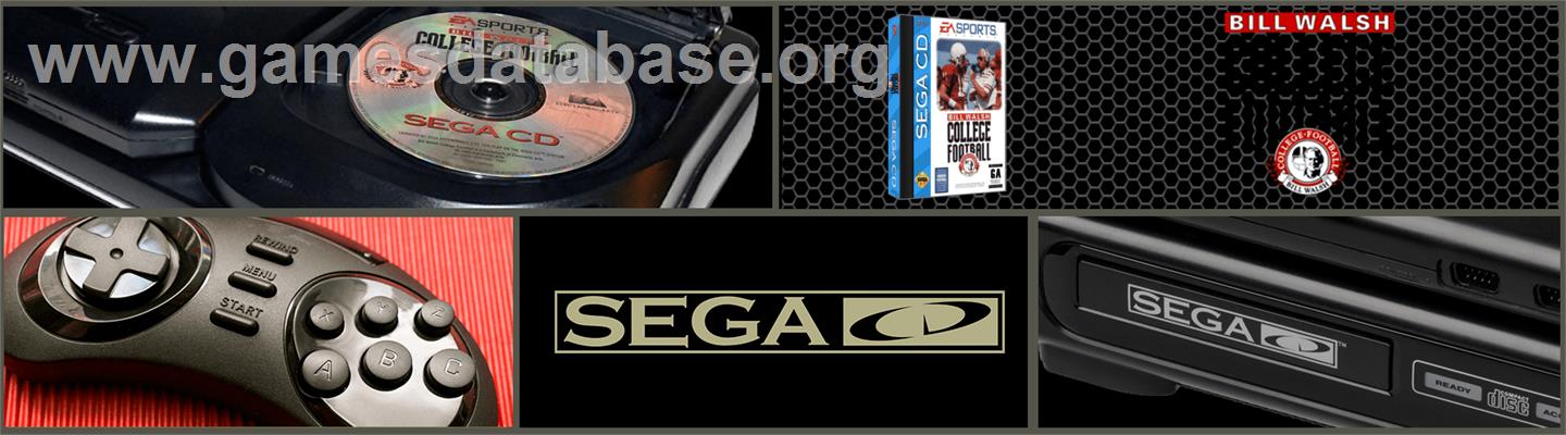 Bill Walsh College Football - Sega CD - Artwork - Marquee