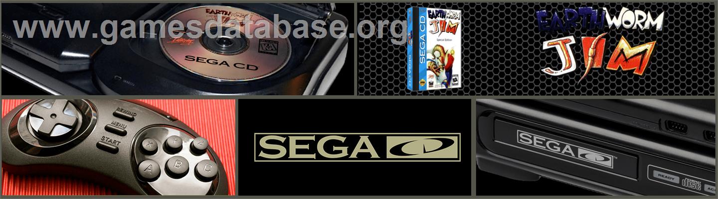 Earthworm Jim Special Edition - Sega CD - Artwork - Marquee