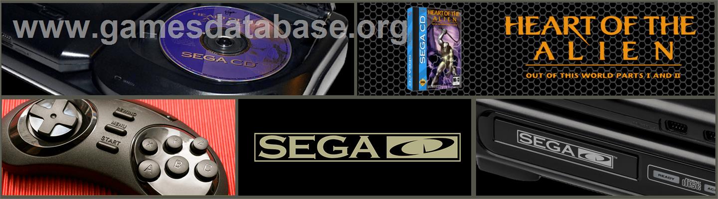 Heart of the Alien: Out of this World parts I and 2 - Sega CD - Artwork - Marquee