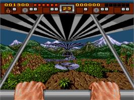 In game image of 3 Ninjas Kick Back on the Sega CD.