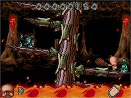 In game image of Chuck Rock 2: Son of Chuck on the Sega CD.