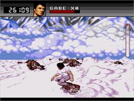 In game image of Cliffhanger on the Sega CD.