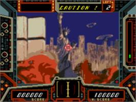 In game image of Cobra Command on the Sega CD.