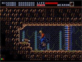 In game image of Earnest Evans on the Sega CD.