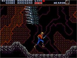 In game image of Earnest Evans on the Sega CD.