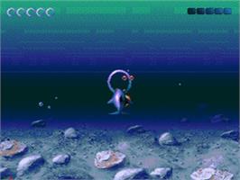 In game image of Ecco - The Tides of Time on the Sega CD.
