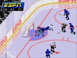 In game image of Espn National Hockey Night on the Sega CD.