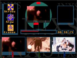 In game image of Make My Video: INXS on the Sega CD.