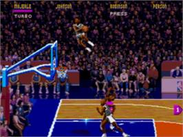 In game image of Nba Jam on the Sega CD.