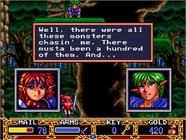 In game image of Popful Mail on the Sega CD.
