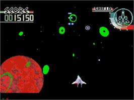 In game image of Silpheed on the Sega CD.