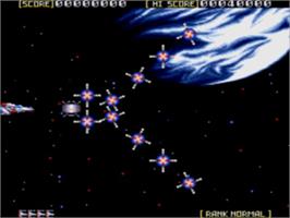 In game image of Sol-feace on the Sega CD.