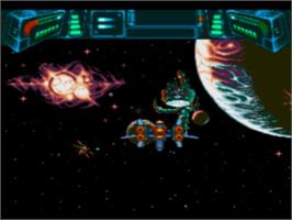 In game image of Soul Star on the Sega CD.