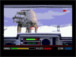 In game image of Star Wars - Rebel Assault on the Sega CD.