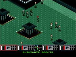 In game image of Syndicate on the Sega CD.