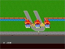 In game image of Theme Park on the Sega CD.