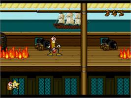 In game image of Wild Woody on the Sega CD.
