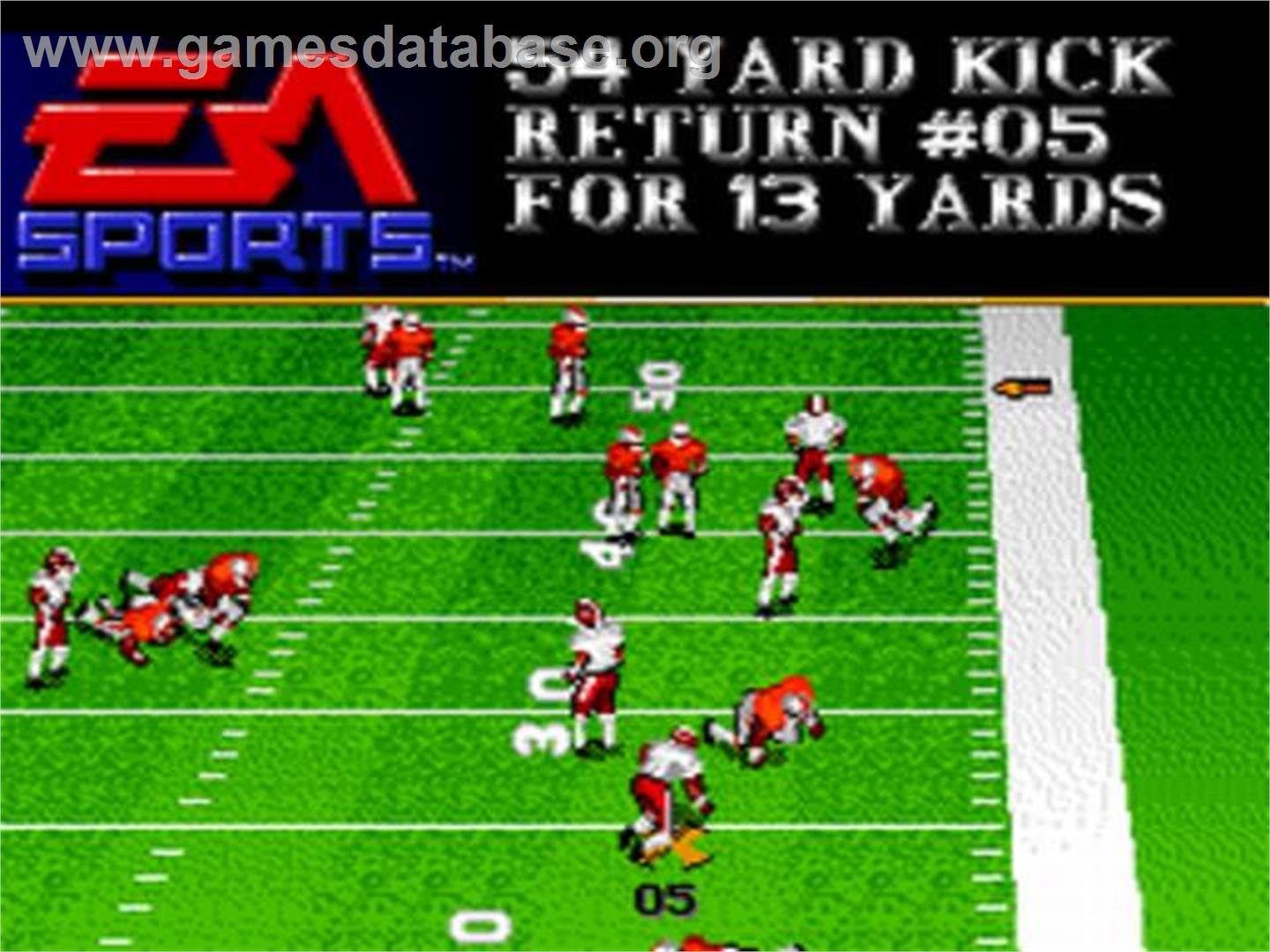Bill Walsh College Football - Sega CD - Artwork - In Game