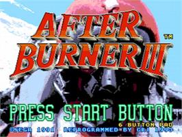 Title screen of After Burner 3 on the Sega CD.