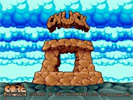 Title screen of Chuck Rock 2: Son of Chuck on the Sega CD.