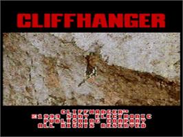Title screen of Cliffhanger on the Sega CD.