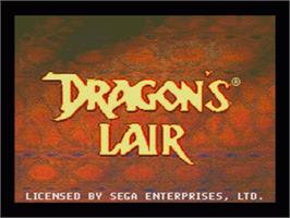 Title screen of Dragon's Lair on the Sega CD.
